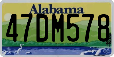 AL license plate 47DM578