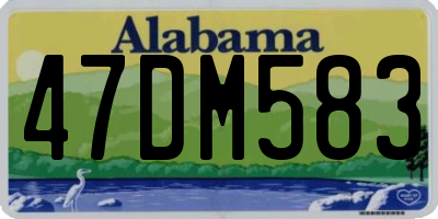 AL license plate 47DM583