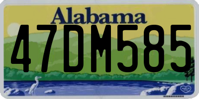 AL license plate 47DM585