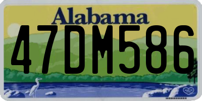 AL license plate 47DM586