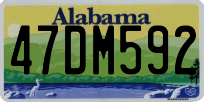 AL license plate 47DM592