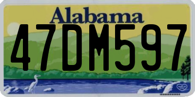 AL license plate 47DM597
