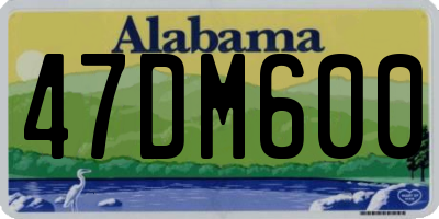 AL license plate 47DM600