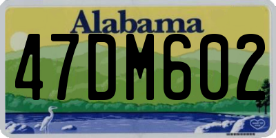 AL license plate 47DM602