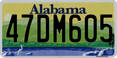 AL license plate 47DM605