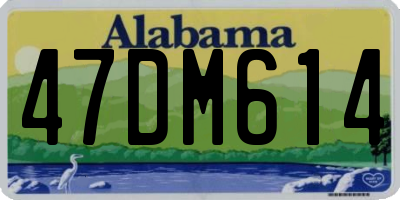 AL license plate 47DM614
