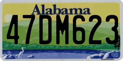 AL license plate 47DM623