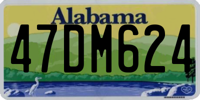 AL license plate 47DM624