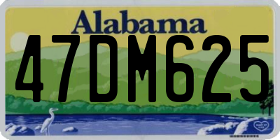 AL license plate 47DM625