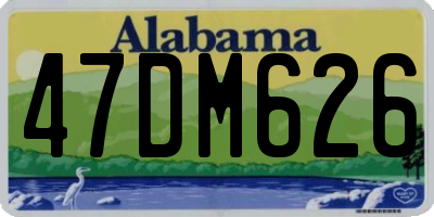 AL license plate 47DM626