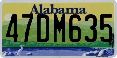 AL license plate 47DM635
