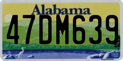 AL license plate 47DM639