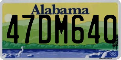 AL license plate 47DM640