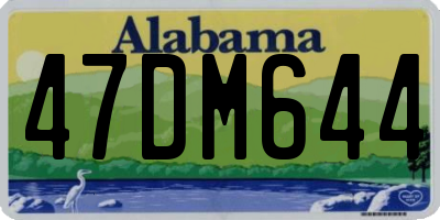 AL license plate 47DM644