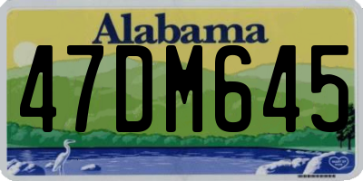 AL license plate 47DM645