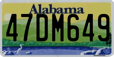 AL license plate 47DM649