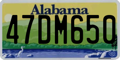 AL license plate 47DM650