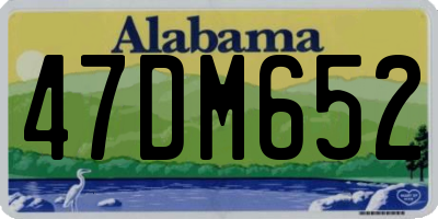 AL license plate 47DM652