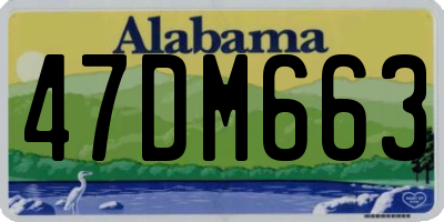 AL license plate 47DM663