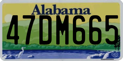 AL license plate 47DM665