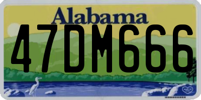 AL license plate 47DM666