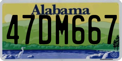 AL license plate 47DM667
