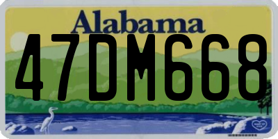 AL license plate 47DM668