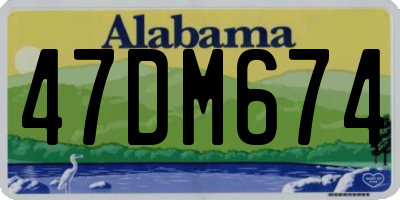 AL license plate 47DM674