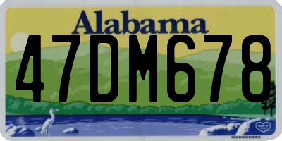 AL license plate 47DM678