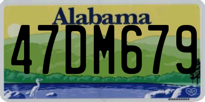 AL license plate 47DM679