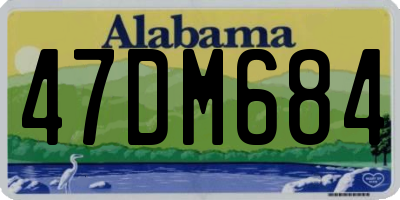 AL license plate 47DM684
