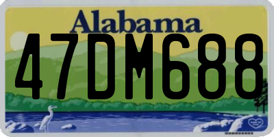 AL license plate 47DM688