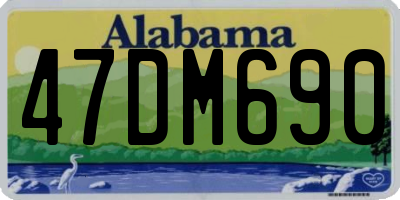 AL license plate 47DM690