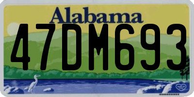 AL license plate 47DM693
