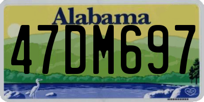 AL license plate 47DM697