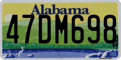 AL license plate 47DM698