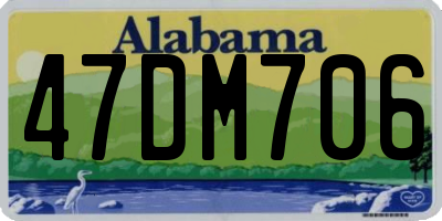 AL license plate 47DM706