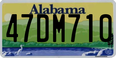 AL license plate 47DM710