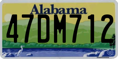 AL license plate 47DM712