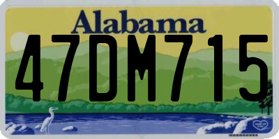 AL license plate 47DM715