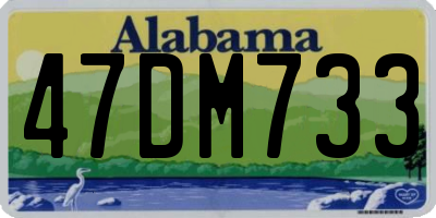 AL license plate 47DM733