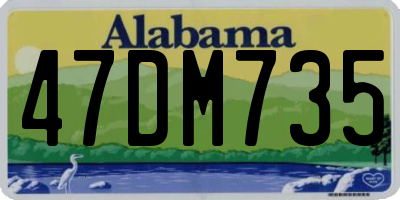 AL license plate 47DM735
