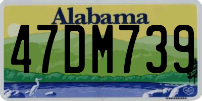 AL license plate 47DM739