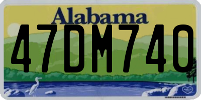 AL license plate 47DM740