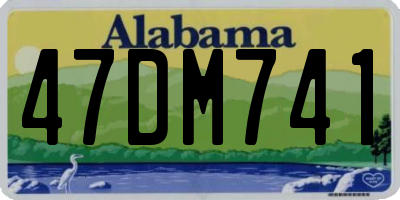 AL license plate 47DM741