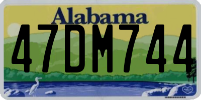 AL license plate 47DM744