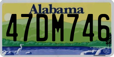 AL license plate 47DM746