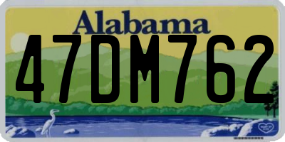 AL license plate 47DM762