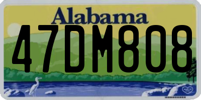 AL license plate 47DM808