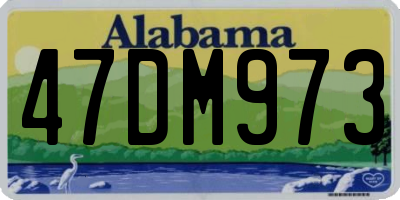 AL license plate 47DM973